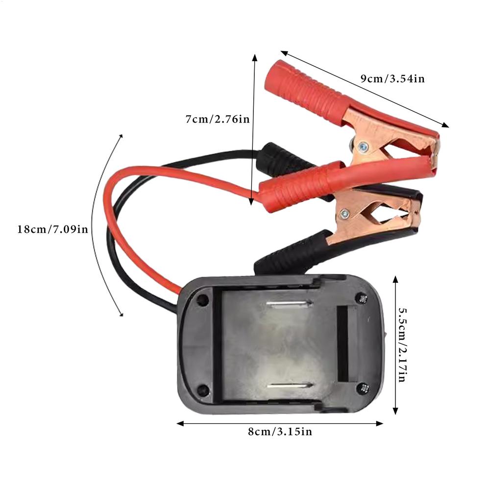

Igniter Jump Starter For Makitas Lithium Battery Booster Cable Adapter Emergency Power Kit DIY Converter With Clip чорний