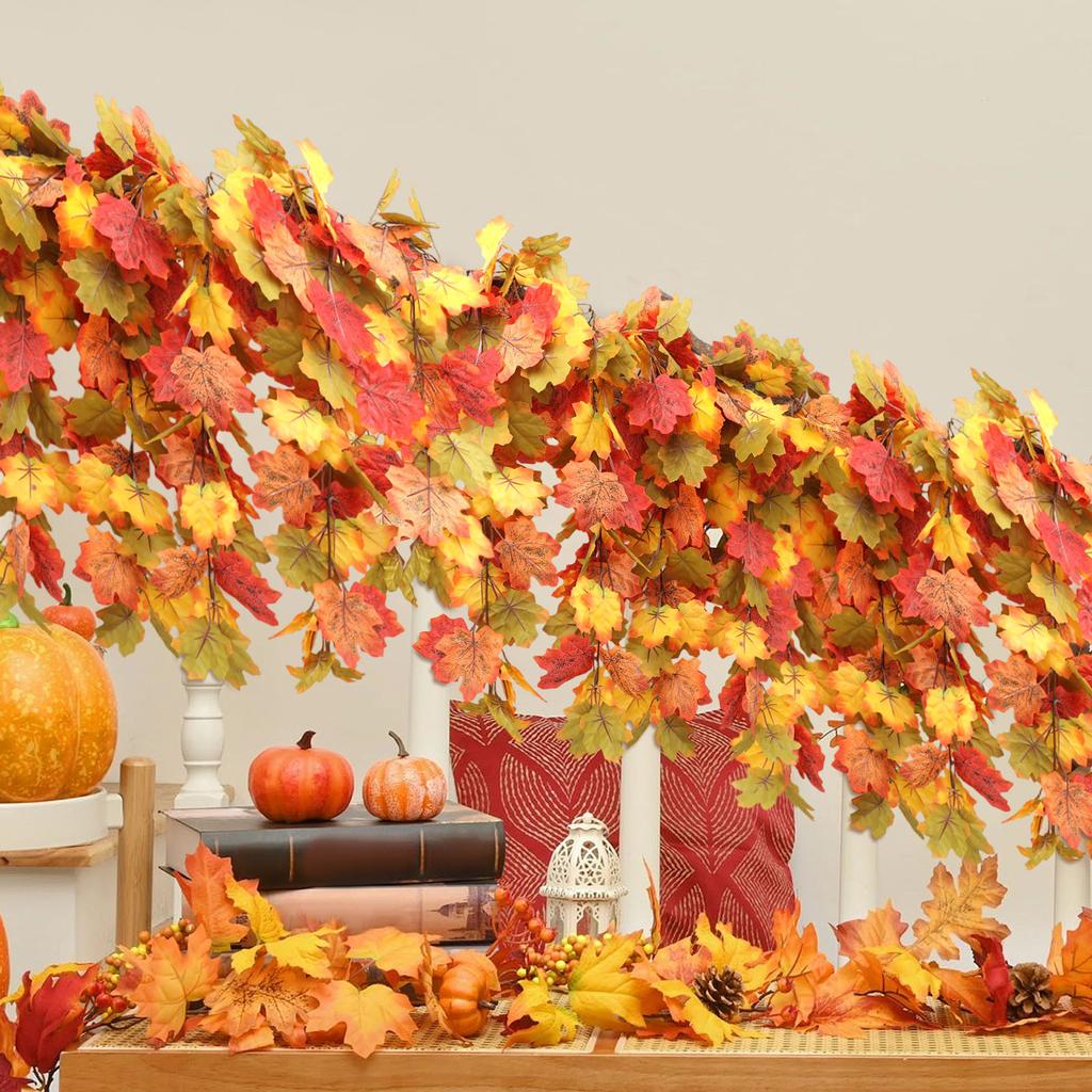Leaves Wall Hanging Plants Fall Fake Maple Leaf Plants Artificial Maple Leaf Suitable For Party Thanksgiving Festival Decoration
