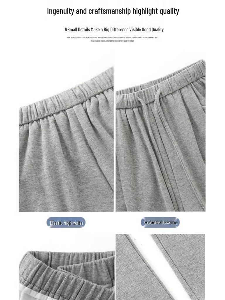 Damskie miękkie spodnie z szerokimi nogawkami - Petite, casualowe, drapowane proste nogawki na wiosnę i jesień