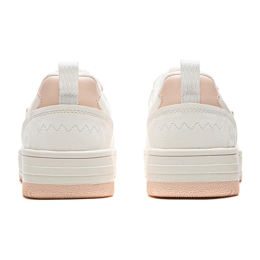 Li Ning Tianji Soft Slip Resistant, Abrasion Resistant, Height Increasing Low top Skateboard Shoes Women's Mist White AGCW068-3