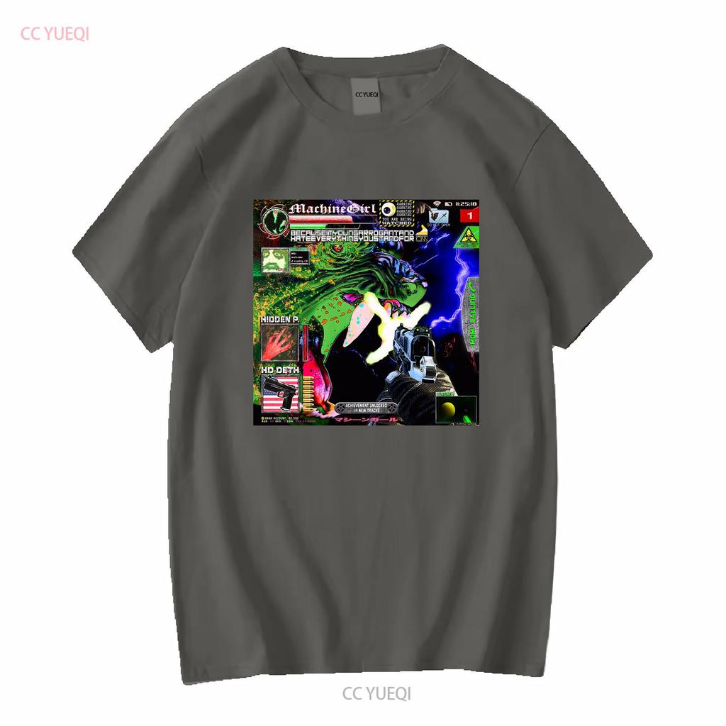 Machine Girl Weil Ich Jung Arrogant Bin Und Alles Hasse Wofür Du Stehst Album T-Shirt Breakcore Merch vintage Gewaschen Lässig