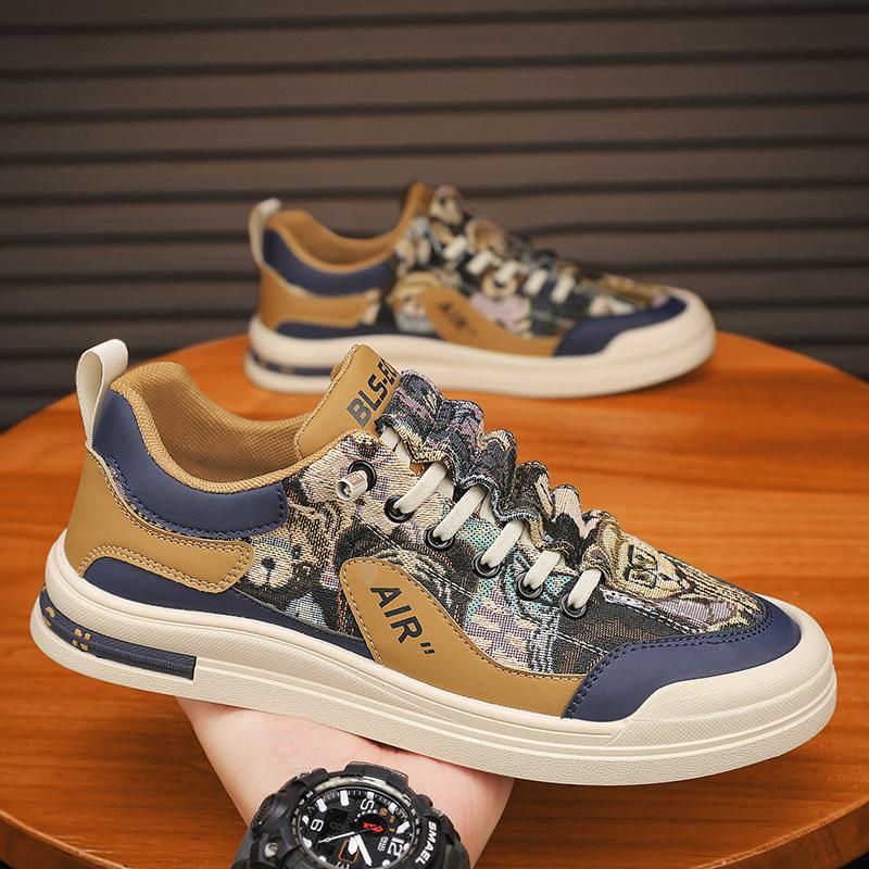 

Мужская обувь 2025 года, новая весенняя ленивая обувь с одной педалью для отдыха, спортивная, легкая, дышащая, парусиновая, плоская обувь для студентов 44