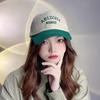 Street contrasting color alphanumeric baseball cap spring and summer curved brim hat male and female casual versatile student cap versatile