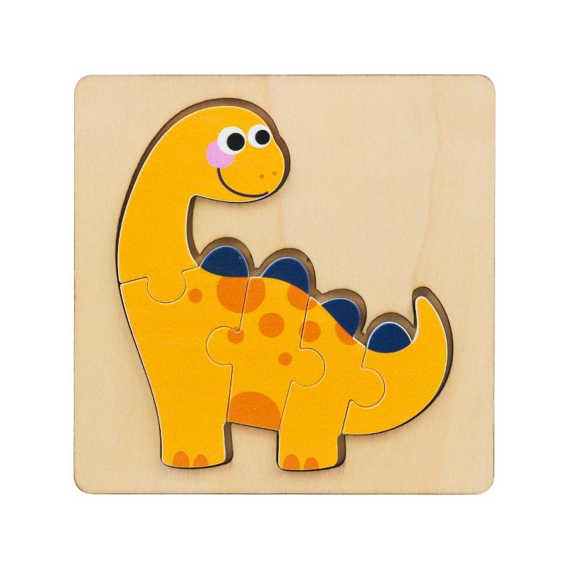 Wooden 3D Geometric Puzzle for Toddlers: Early Education Toy for Ages 1-3