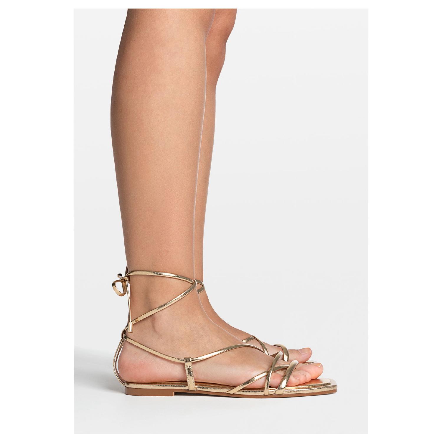 

Metallic Flat Sandals