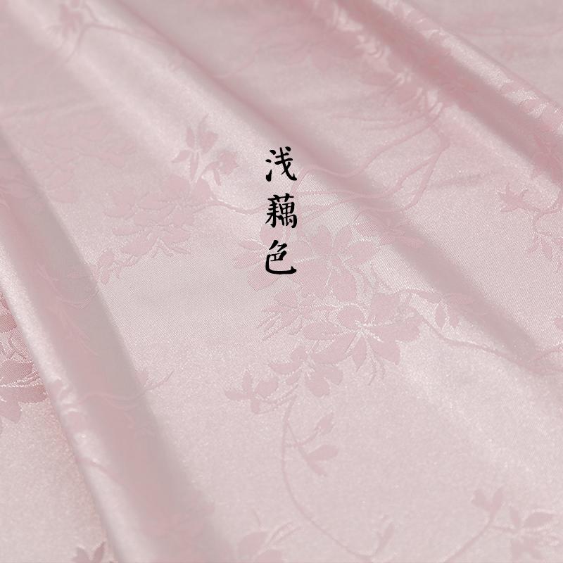 1m/2m/3m Breathable Flower Branch Jacquard Satin Fabric for Chinese Style Dress ,Shirt,Fashion Clothes Handmade DIY Fabric