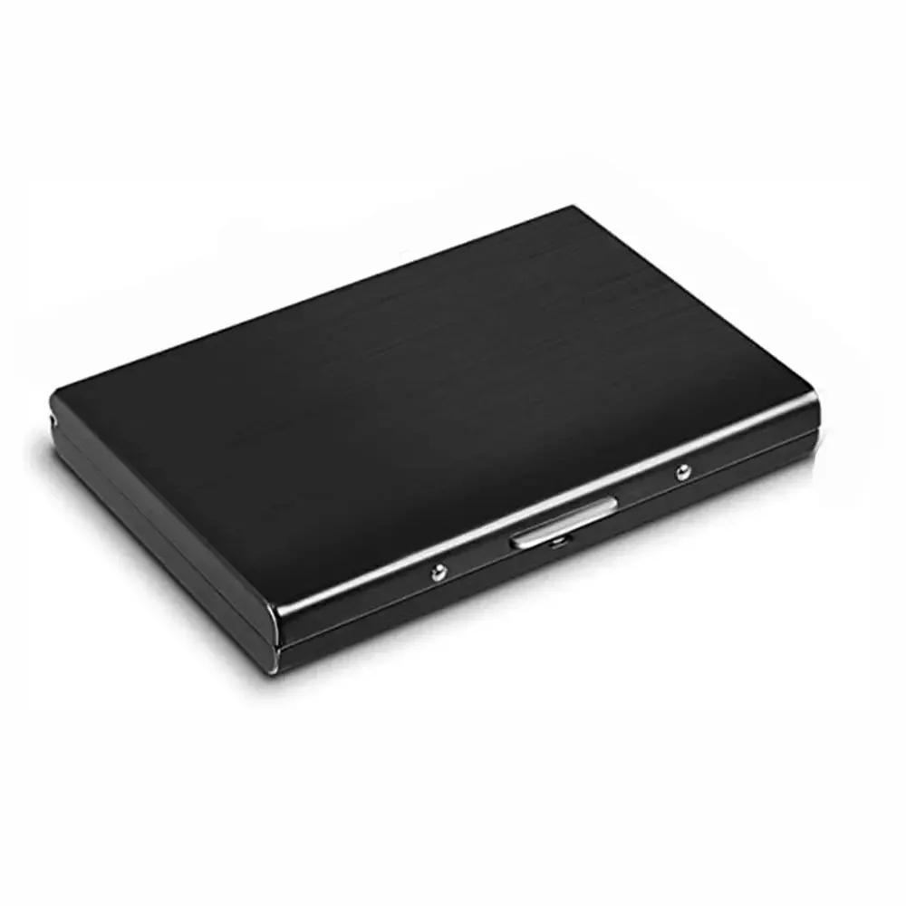 ID Cardholder Fashion Durable 6Card Slots Card Holder Stainless Steel Case Anti-demagnetization Box Portable Organizer Protector