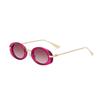 Fashion Men Sun Shading Oval Sunglasses Women Summer Travel Frameless Eyeglasses Round Fashion Shades UV400 Eyewear