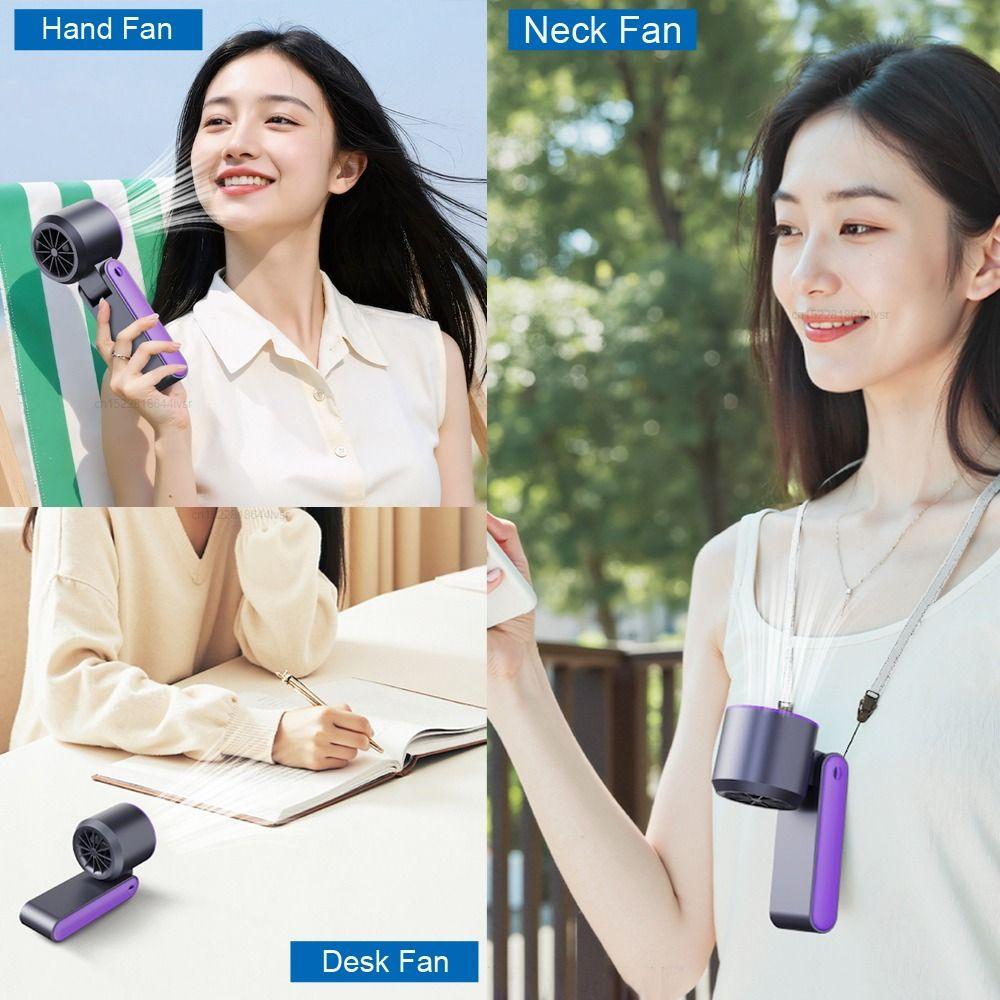 With LED Display Handheld Cooling Fan 100 Speeds Adjustable Small Electric Fan  Cooling Fan