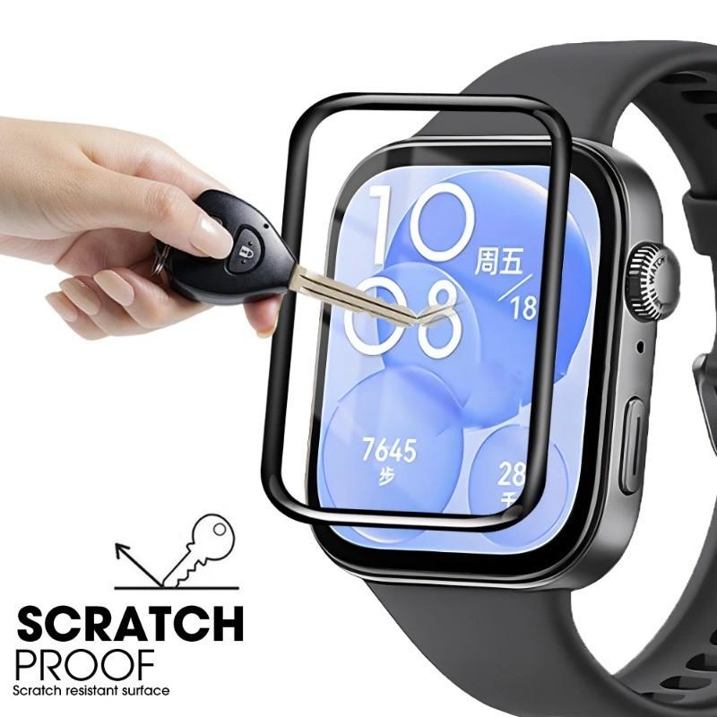 Protective Film for Huawei Watch Fit 3 with Alignment Tool Easy Install Tool Screen Protector for Huawei Fit 3 Smartwatch Cover