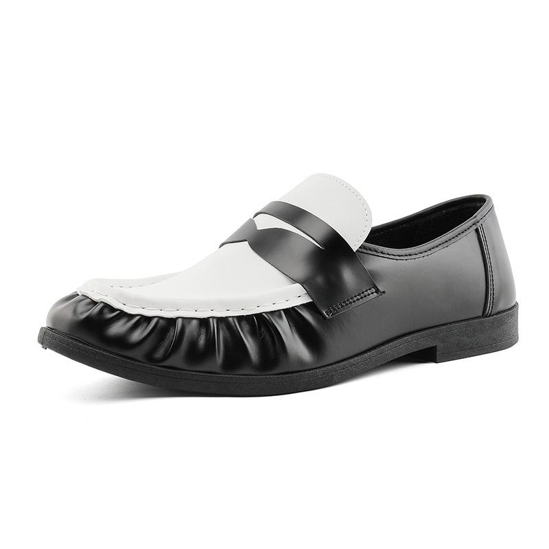 Men s Autumn Casual Leather Driving Loafers - Slip-On Low-Top 40