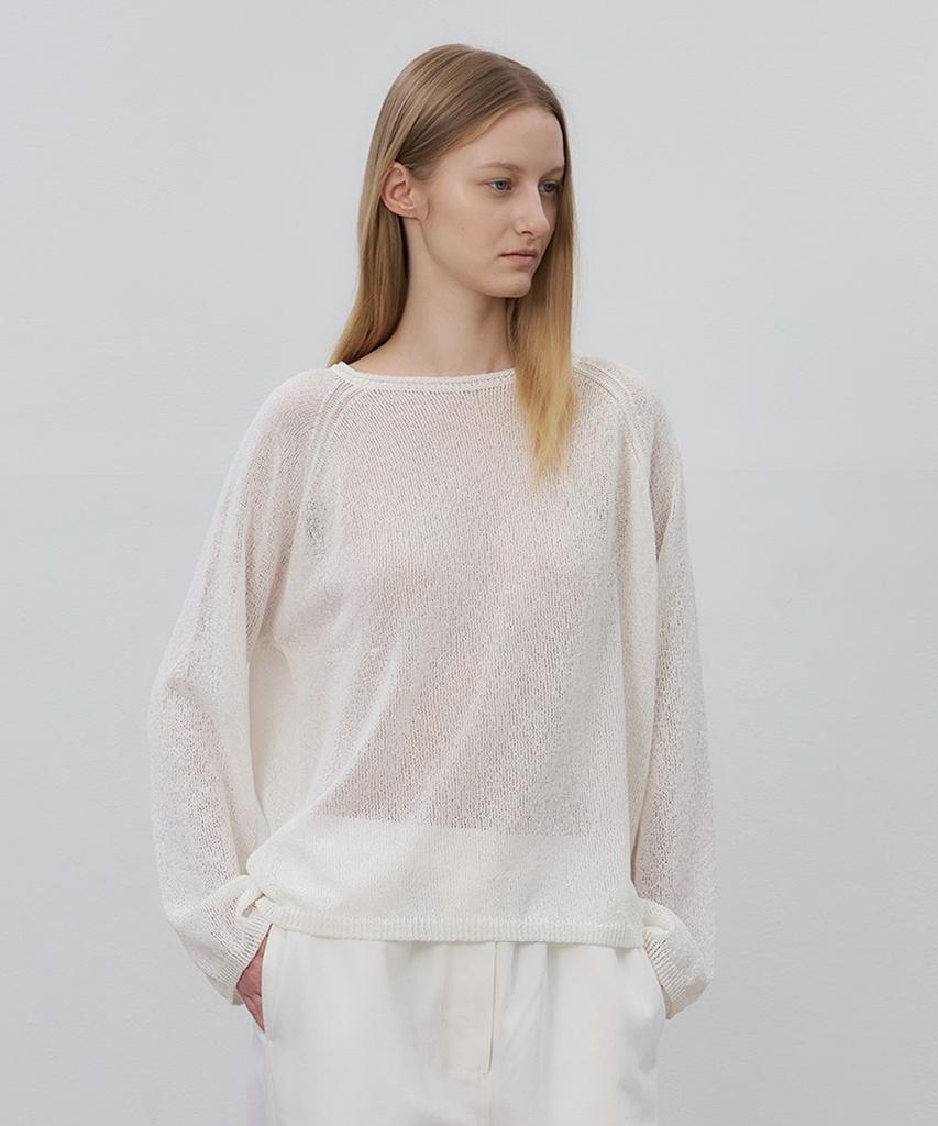 Loteu Linen Fluid Raglan Knit_2 Color