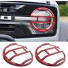 Front Headlight Guards Trim Protector Cover for Ford Bronco 4-Door 2021-2024 Exterior Headlamp Guard Kit Accessories (Golssy Red)
