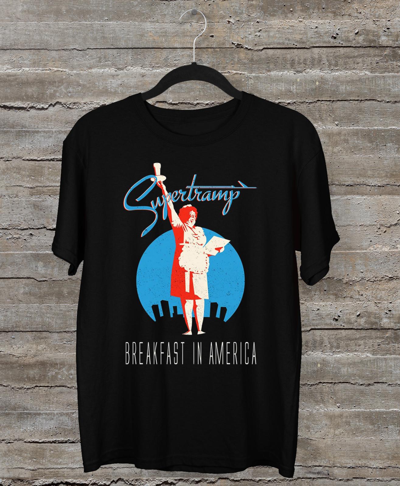 Supertramp Breakfast in America album T-shirt Black Unisex All Sizes XX86 S