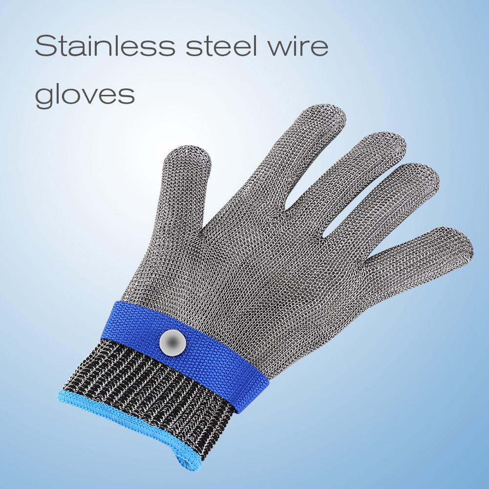 

Cut Proof Stab Resistant Stainless Steel Wire Metal Mesh Butcher Cotton Glove