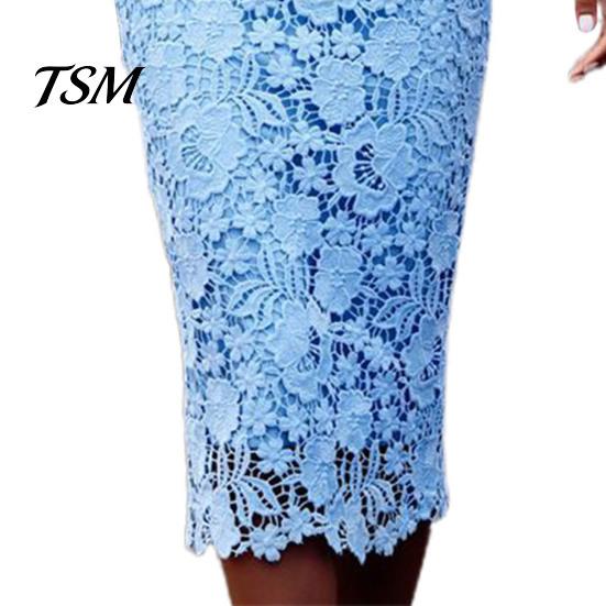 Pencil Dress Fashion Party O Neck Sleeveless Formal Mid Waist Lace Evening for Banquet