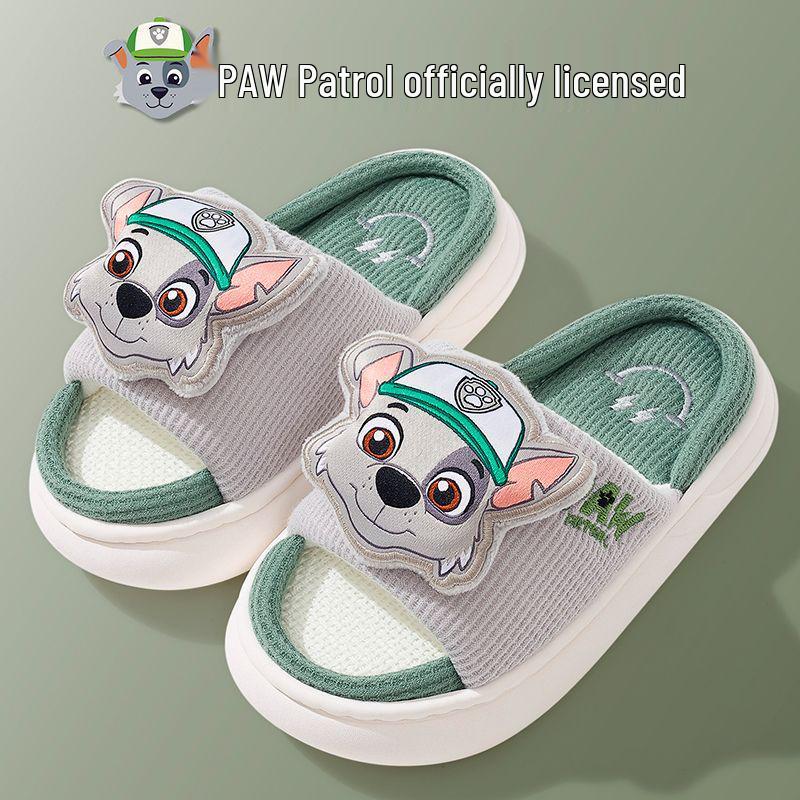 Pantuflas de Interior Antideslizantes de Dibujos Animados 3D Paw Patrol para Niños y Niñas - Lino Primavera/Otoño