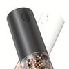 2Pack Portable Electric Salt and Pepper Grinder Set with LED Light, USB Charging with Type-C Rechargeable Base, ABS Material, 300mAh Lithium Battery