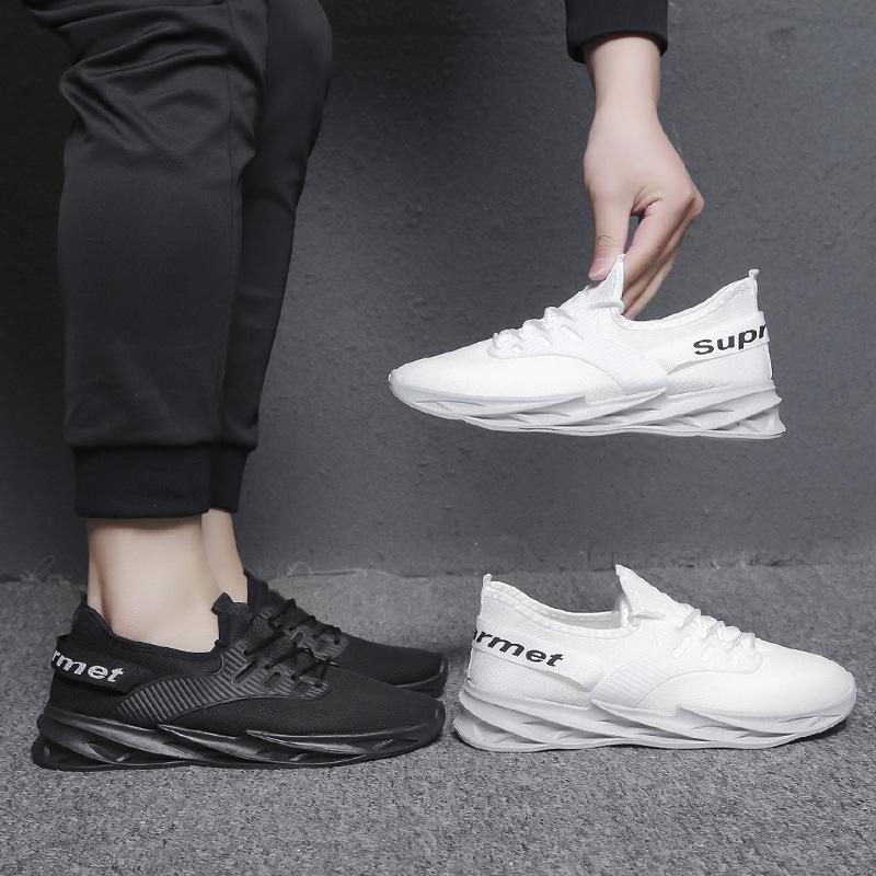 Blade Men's Shoes Spring and Autumn Sports Shoes Men's Lightweight Casual Shoes Men's Cloth Shoes Flying Woven Running Shoes Men