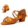 Girls Latin Dance Shoes Children Ballroom Tango Salsa Party Dancing Shoes Ladies Soft Sole Low Heels 3.5cm Training Shoes