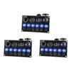 24V 12V 6 Buttons Toggle Switch Panel with Digital Voltage Tester USB Charger QC3.0 Quick Charge Car Power Adapter Boat Caravan