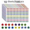 1500 Star Stickers Reward Chart Set – 10 Sheets, Holographic & Classic Designs For Kids, Students, Teachers – Positive Reinforcement Stickers