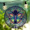 Metal Wind Spinner with 3D Lotus Mandala Design for Outdoor Garden Balcony Yard Decor 360 Degree Rotating Hook Holiday Christmas Gift