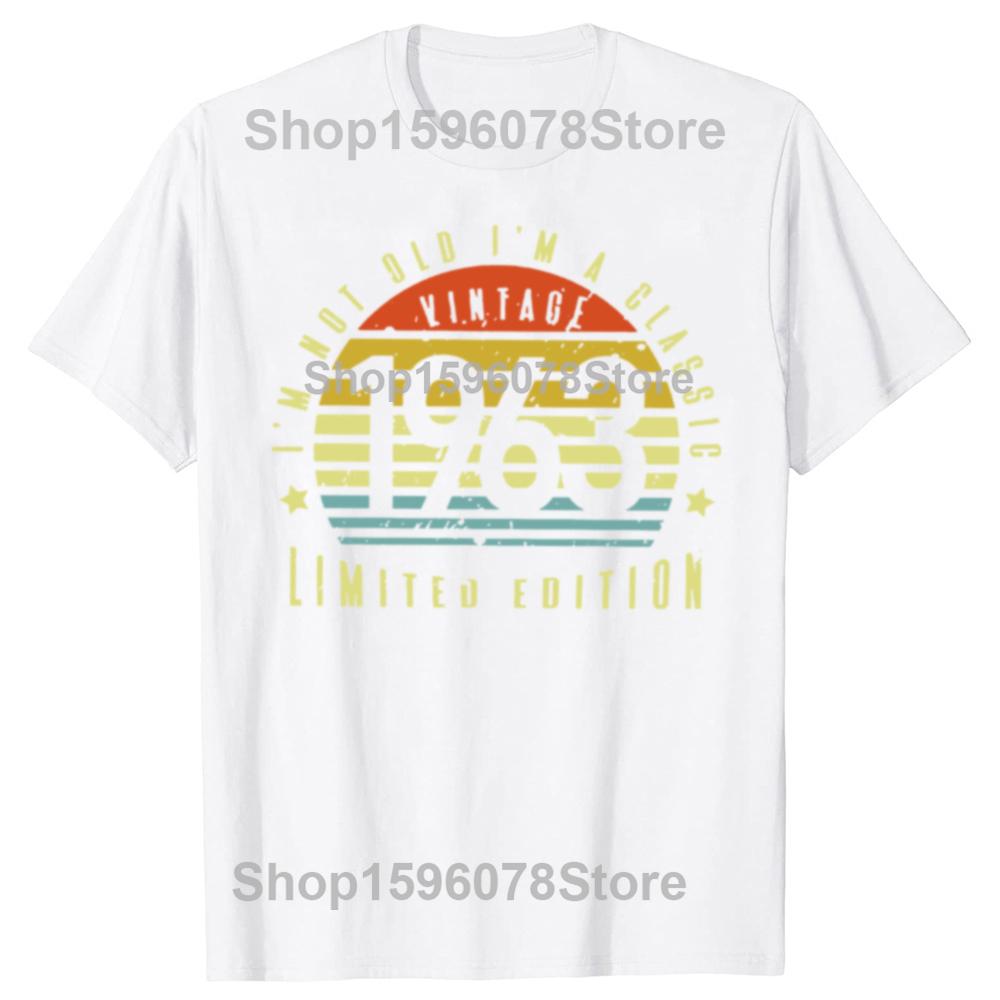 Limitiertes 1963 Gedrucktes Herren Freizeit T-Shirt Sommer Täglich Outdoor Straße Herren T-Shirt 1963 Jahr Herren Geburtstagsgeschenk Mode T-Shirt