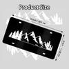 Mountain License Plate Mounta Front License Plate Peak Aluminum Decorative Licenses Plates, Natural Novelty Vanity Tag Black Car Plates, Car Tag With