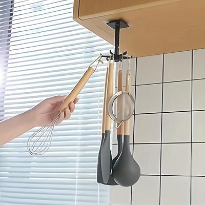 Multifunctionele Draaibare Haak 1 Stuk, Geen Boor Sterke Zelfklevende Sticker Haak, Keuken Badkamer Gereedschap Organizer