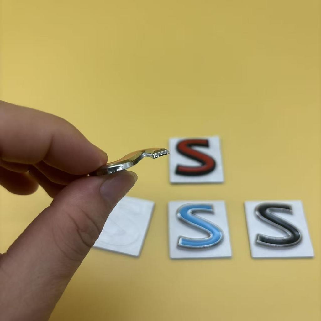 Metal S Logo, Rear Trunk Emblem Badge Car Sticker for IPL Q50 Q50S Q50L G37 Q30 Q70 G25 QX70 FX35 FX37