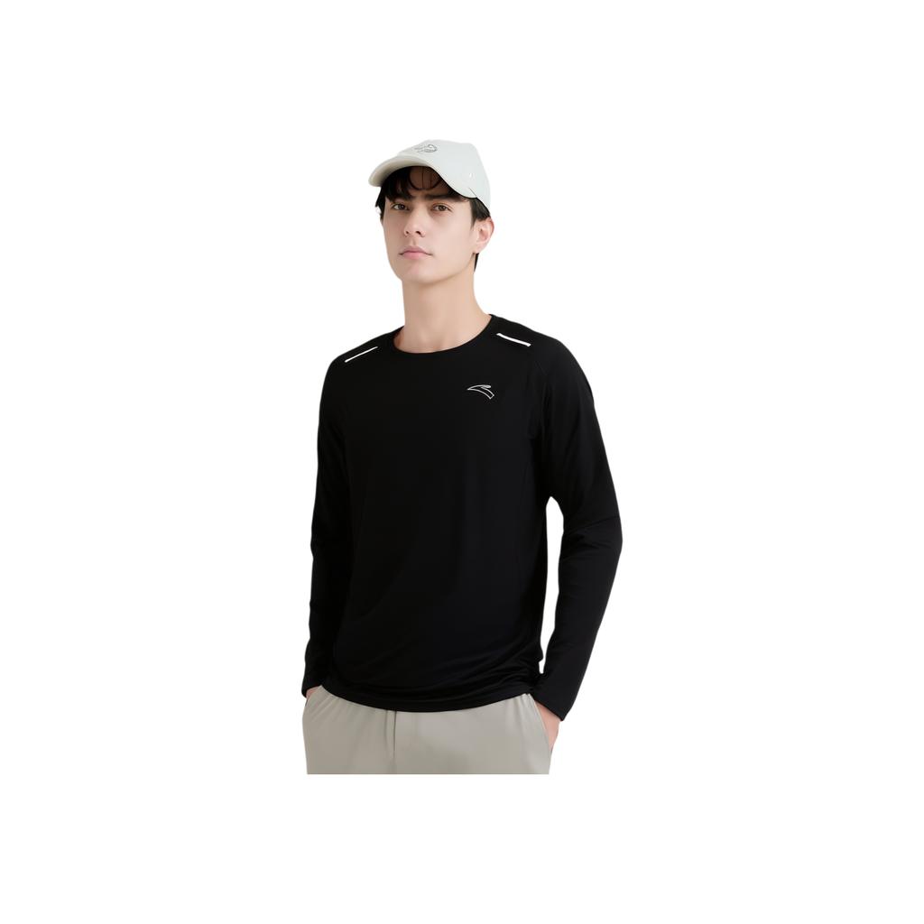Anta Simple Round Neck Quick-Dry Comfortable Sports Long Sleeve T-Shirt Men Tops 952535407-3