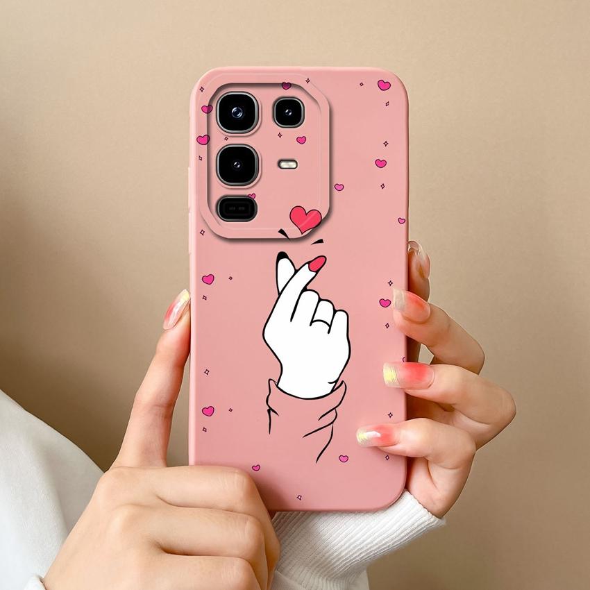 

Для Infinix Note 50 Pro Plus 50x 50s Чехол для мобильного телефона Модные узоры Большой палец-сердце Жидкий силикон Противоударная защита Задняя крышка Для Infinix Чехол Infinix Note 50 4G