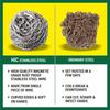 HIC Stainless Steel Scrubber 15gm with Free Green Nylon Srubpad Pad75x75 Mm (Pack of 6)