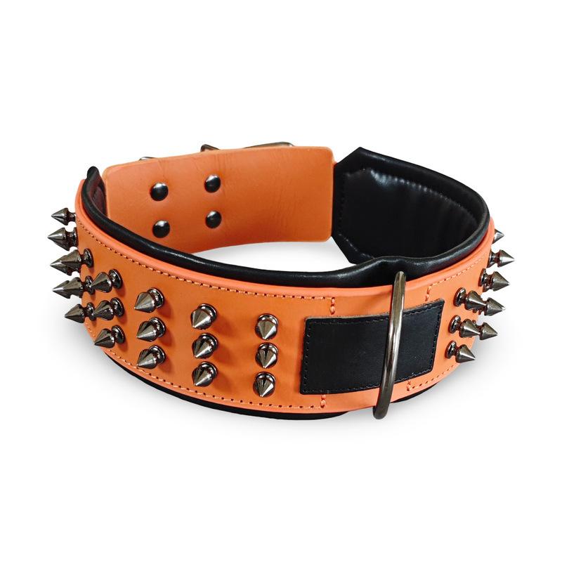 Pet Leather Collar, Dog Collar, Rivet, Nail, Anti-Bite, Bully Dog Pad, Thickened