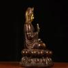 Bronze Bodhisattva Home Worship Buddha Statue Child-Giving Willow Branch South Sea Sitting Lotus Guanyin