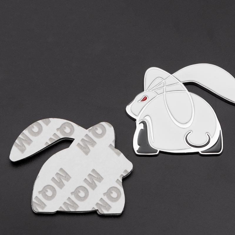 3D Metal Running Rabbit Emblem Car Rear Trunk Badge for Jetta Golf MK4 MK5 Polo R20 Passat Car Accessories