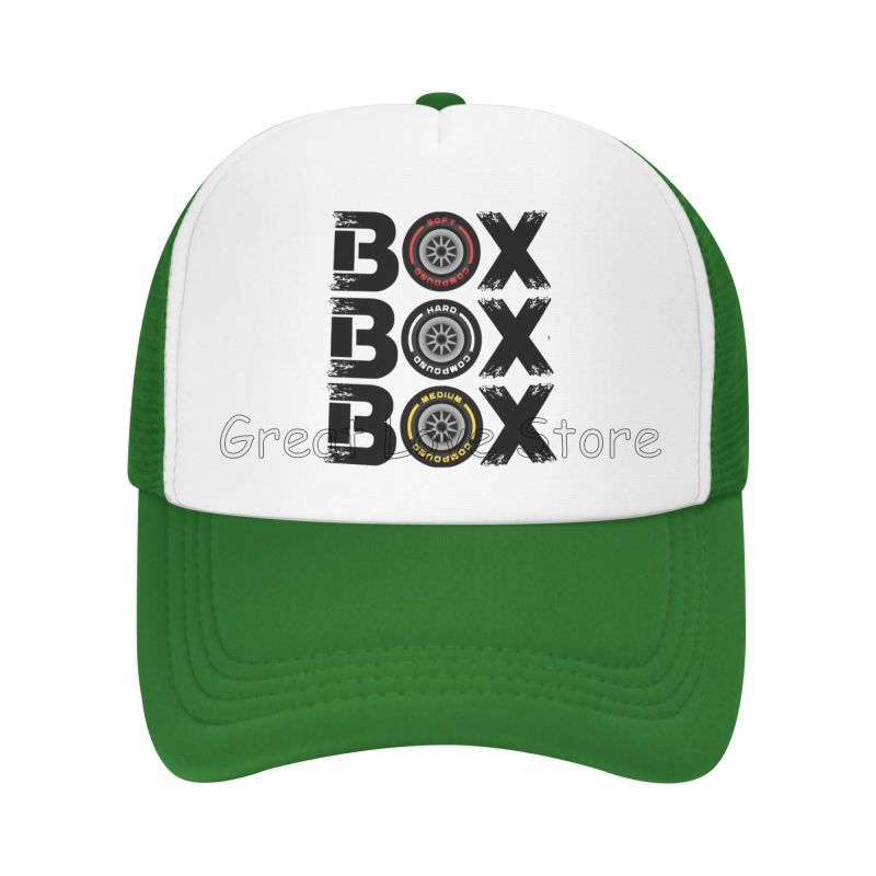 Box Box Box F1 Print Baseball Cap Formula 1 Summer Travel Caps for Unisex Women Outdoor Breathable Mesh Snapback Hats Trucker Hat