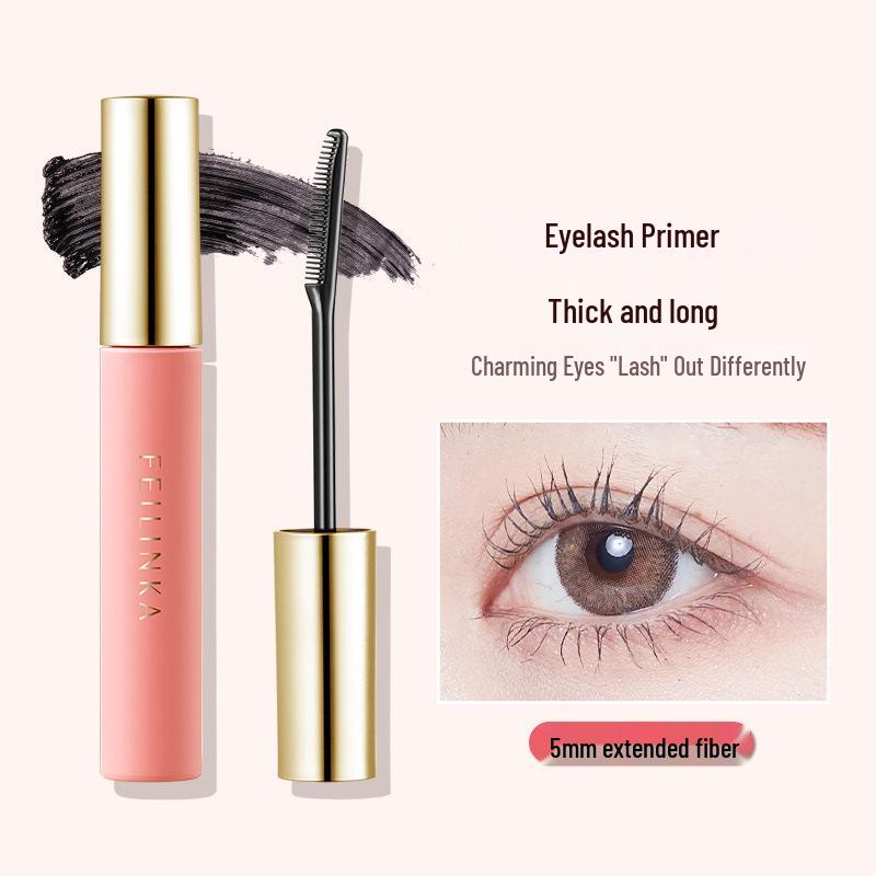 FEILINKA Eyelash Raincoat: Waterproof, Sweatproof, Quick-dry Primer for Lengthening, Curling, and Smudge-proof Setting.