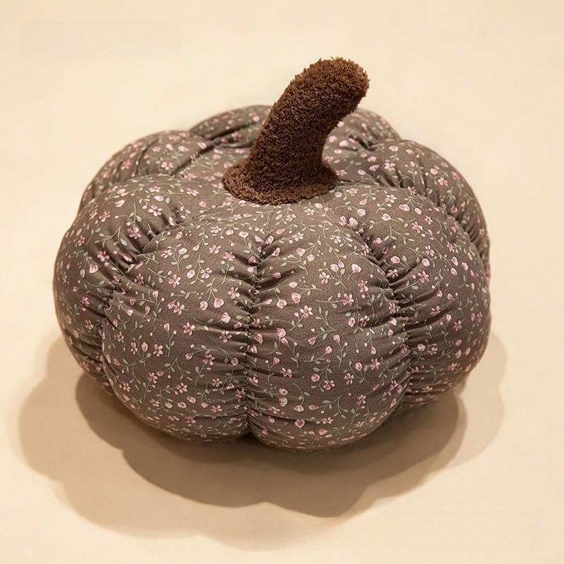 Macaron Color Pumpkin Plush Pillow With Soft Short Hair For Home Decor And Halloween Gift