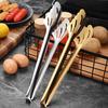 Servierzange aus Edelstahl mit geschlitzten Köpfen, BBQ-Buffet-Lebensmittelklammern, Hitzebeständig, Rostfrei, Hohlspannfutter-Design, Küchenutensilien