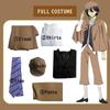 Edogawa Rampo Cosplay Bungo Toulaví psi Edogawa Rampo Cosplay Kostým Detektiv Uniforma Paruka Kostým Halloween Vánoce Muži Oblečení