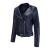 Punk Style Jackets for Women Faux Leather Lapel Tie Belt Motorcycle Short Coat Long Sleeves Zipper Outwear Bomber Tops