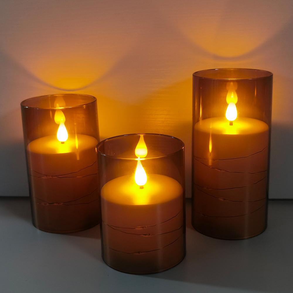 Flameless Electronic LED Candle Light, Flashing Candles, Timer, Remote Control, Battery-operated, Home Decoration, Room Candle