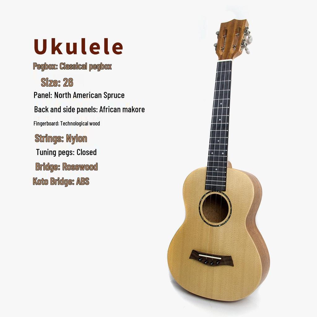 23" Solid Wood Ukulele for Children - Entry-Level Musical Instrument