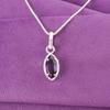 Natural Amethyst Sterling Silver Daughter Gift Unique Engagement Pendant Jewelry PP-59-3