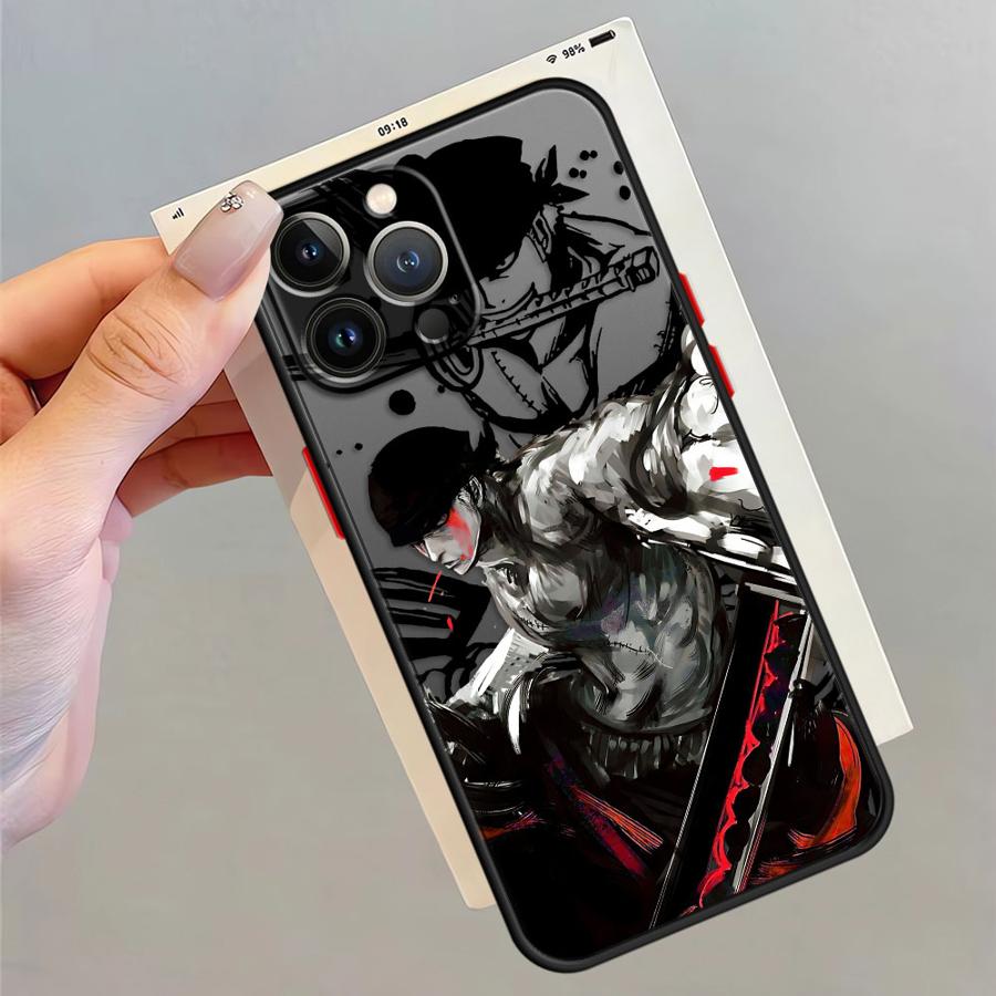 Anime One Piece Zoro Phone Case for iPhone 15 Pro Max 6s SE 13 Pro 7 8 SE 11 Pro Max XS X 12 Mini 14 XR 16 Pro 16e Soft shell