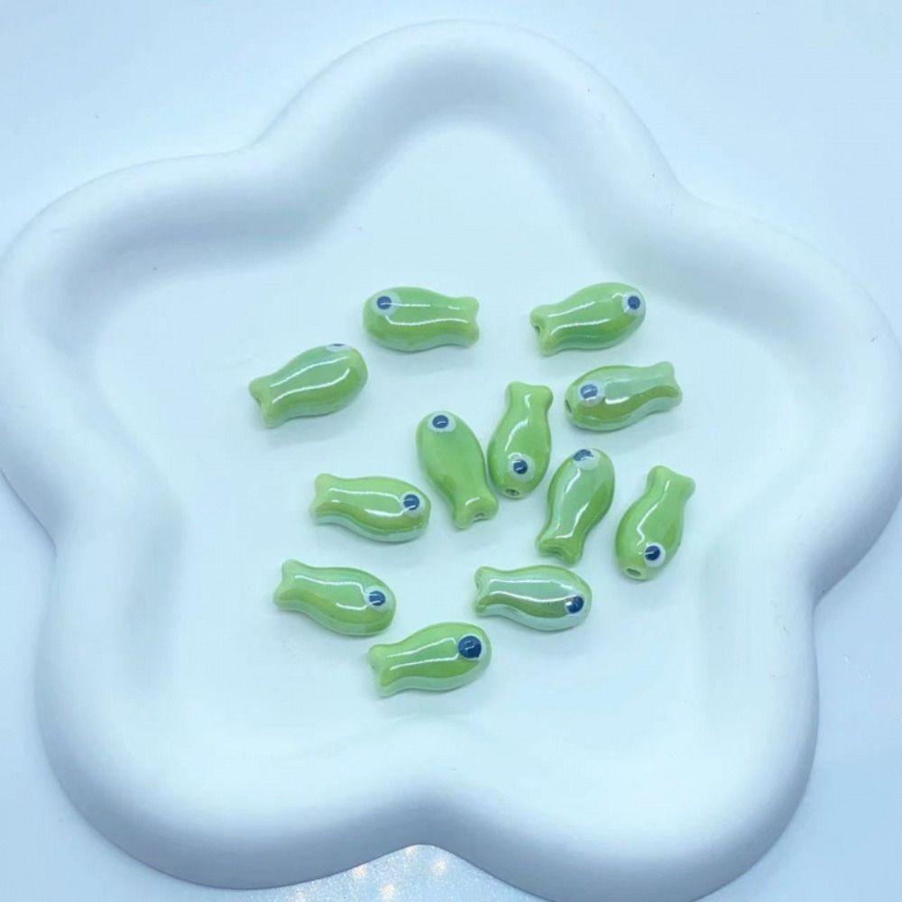 10Pcs Handmade Craft Ceramic Spacer Loose Beads Ceramic Jewelry Making Material  Gift