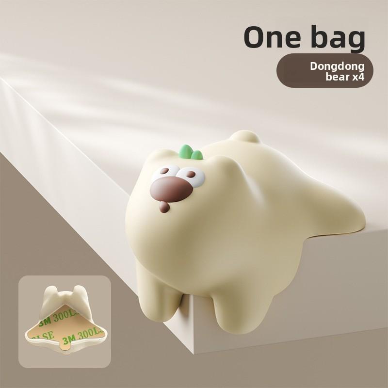4PCS Cartoon Window Anti-collision Table Corner Coffee Table Silicone Anti-bump Sticker Anti-collision Pad Table and Chair Corner Protector