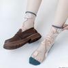 1/3/5/10 Paar durchsichtige, transparente lange Nylonsocken für Damen, Sommer, ultradünn, atmungsaktiv, Kristallseidensocken, Stickerei, Blumenmuster, süße Spitzensocken